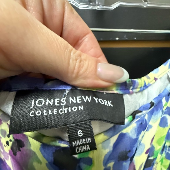 Jones New York Collection Floral Skirt Size 6 Side Zip Lined - Picture 2 of 5